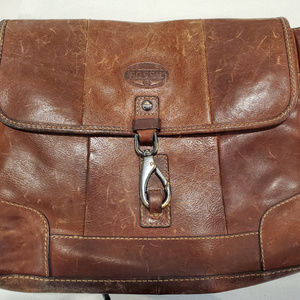 Brown Leather Fossil Messenger Bag